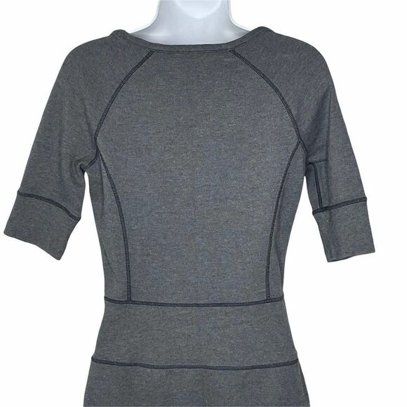 Athleta Women’s Dark Heathered Gray Strata Stretch Dress XS Exposed Zip Pockets - Picture 10 of 11